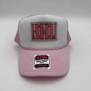 HOWDY Patch Otto Foam Trucker Hat Adjustable OSFM‎ Pink & White NEW